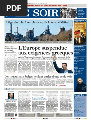 Le Soir Grece Espagne