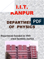 I.I.T. Kanpur: Department of Physics
