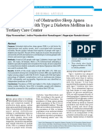 High Prevalence of Obstructive Sleep Apnea Among People With Type 2 Diabetes Mellitus in A Tertiary Care Center