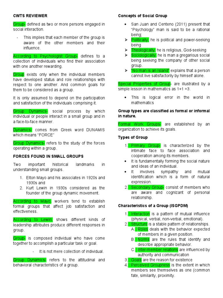 Meaning Of Social Group Pdf