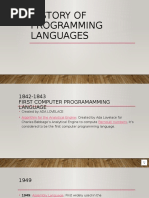 History of Programming Languages