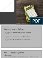 Learning How to Budget Student Sample 3