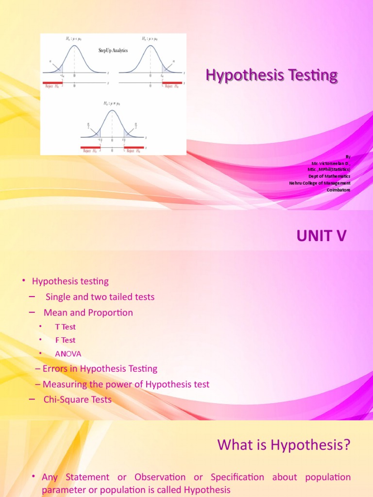 Understanding Hypothesis Testing Techniques | PDF | Type I And Type Ii ...