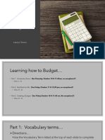 Learning How to Budget Student Sample 1