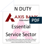 Essential Service Sector: Hyderabad Circle