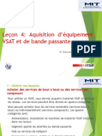 Lecon 4 Aquisition D'équipement VSAT Et de Bande Passante