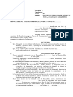 Demanda de Divorcio Por Causal de Adulterio