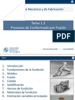 Tema 1.3 Procesos de Conformado Por Fusión