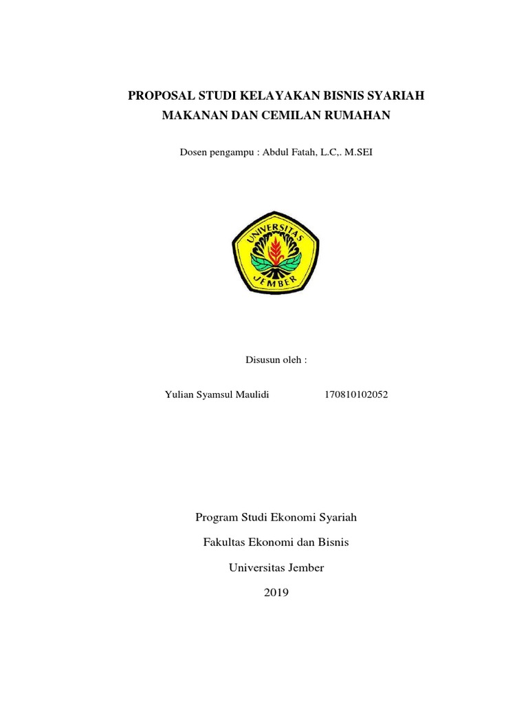 Proposal Business Plan Uts Pdf
