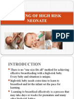 Feeding in High Risk Neonate