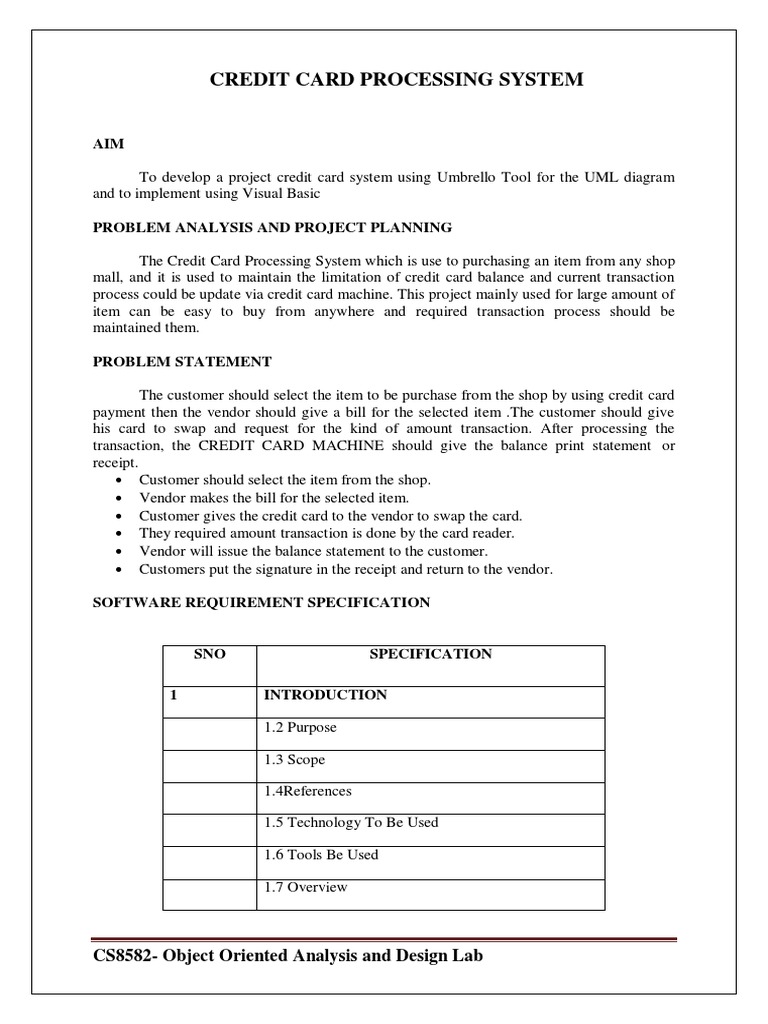 Credit Card Processing System UML Diagrams | PDF | Financial ...