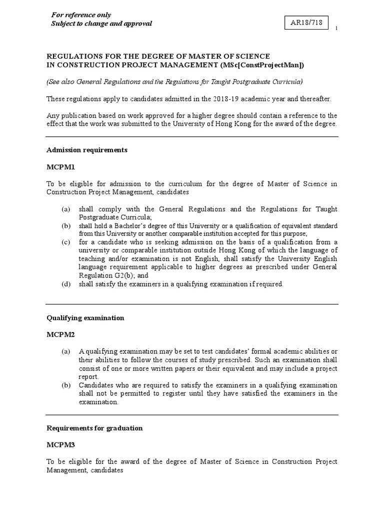 See Also General Regulations | PDF | Academic Degree | Postgraduate ...