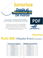 Horarios ruta 606