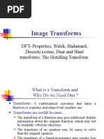 Image Transforms: DFT-Properties, Walsh, Hadamard, Discrete Cosine, Haar and Slant Transforms The Hotelling Transform