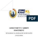 Assignment Carbon Footprint: Muhammad Al-Baihaqi Bin Mohd Rafidi (55102118030)