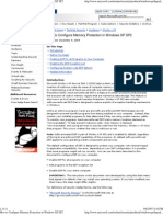 How To Configure Memory Protection in Windows XP SP2