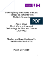 Investigating The Effects of Music Therapy On Patients With Multiple Sclerosis