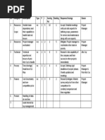 Id Category Description Type P I Scoring Pxi Ranking Response Strategy Owner