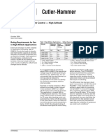 Eaton's IEC Power Control - High Altitude: Rating Requirements For Use in High Altitude Applications