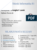 Software Process (2) - Rekayasa Perangkat Lunak - Teknik Informatika S1