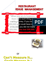 Restaurant Revenue Management Restaurant Revenue Management