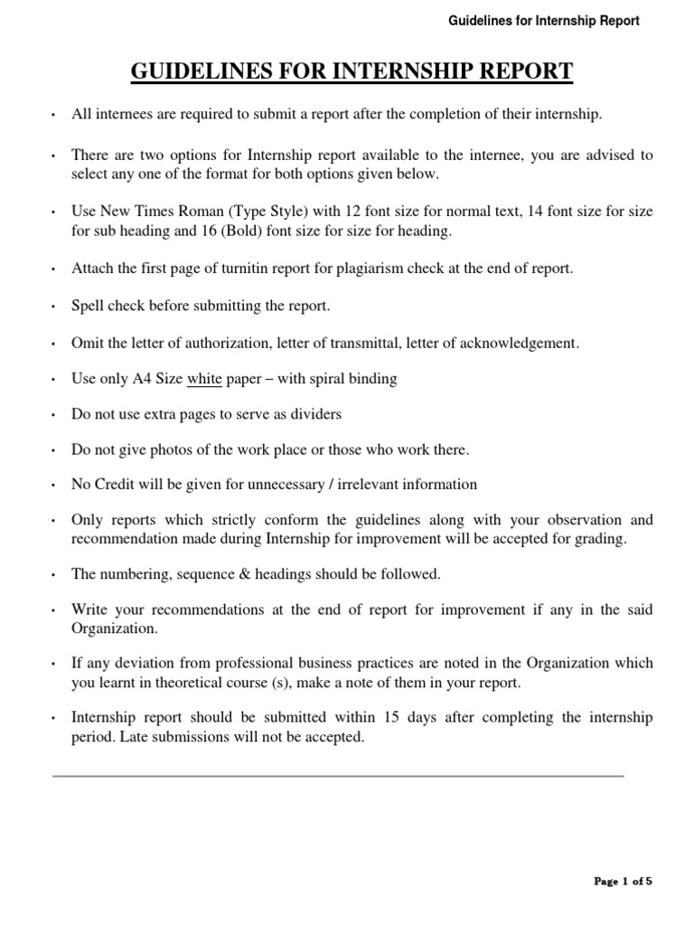 Internship Report Submission Guidelines | PDF | Concept | Plagiarism