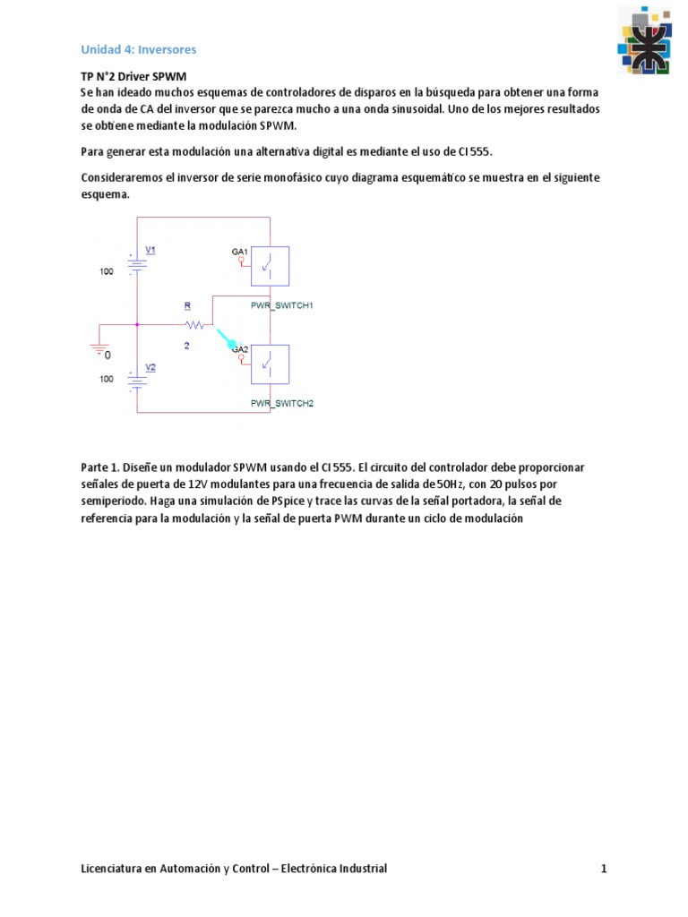 Trabajo Practico de Driver SPWM para Electronica Industrial PDF