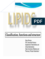 Classification and functions of lipids in biological membranes