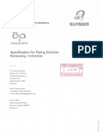 RA Specification For Piping Erection
