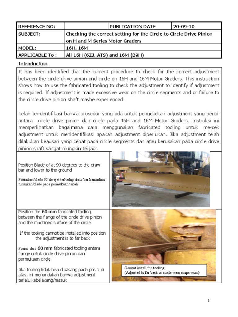 Circle Drive Pinion Adjustment Guide | PDF | Manufactured Goods | Machines