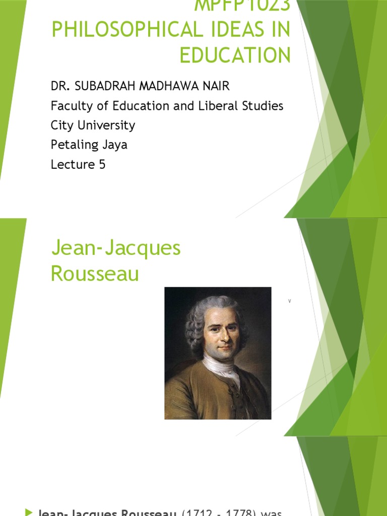 Rousseau's Revolutionary Philosophy of Education Explored PDF Emile