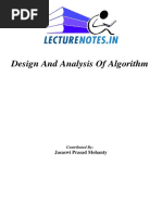 Design and Analysis of Algorithm by Jasaswi Prasad Mohanty 6311e2 PDF