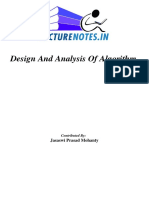 Design and Analysis of Algorithm by Jasaswi Prasad Mohanty 6311e2 PDF