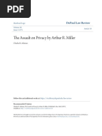 The Assault On Privacy by Arthur R. Miller