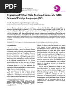 Evaluation POE of Yildiz Technical Unive