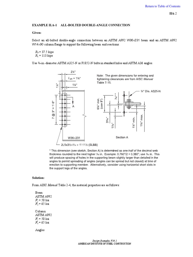 AISC ExamplesIIA1-31 | PDF | Buckling | Screw