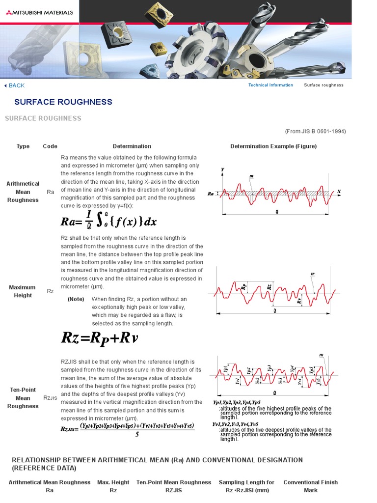 Surface Roughness Standards Explained | PDF | Surface Roughness | Mean