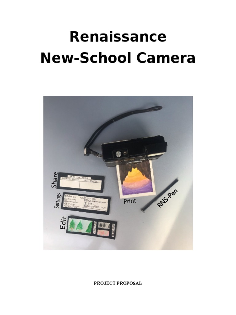 Renaissance New-School Camera: Project Proposal | PDF | Camera | Business