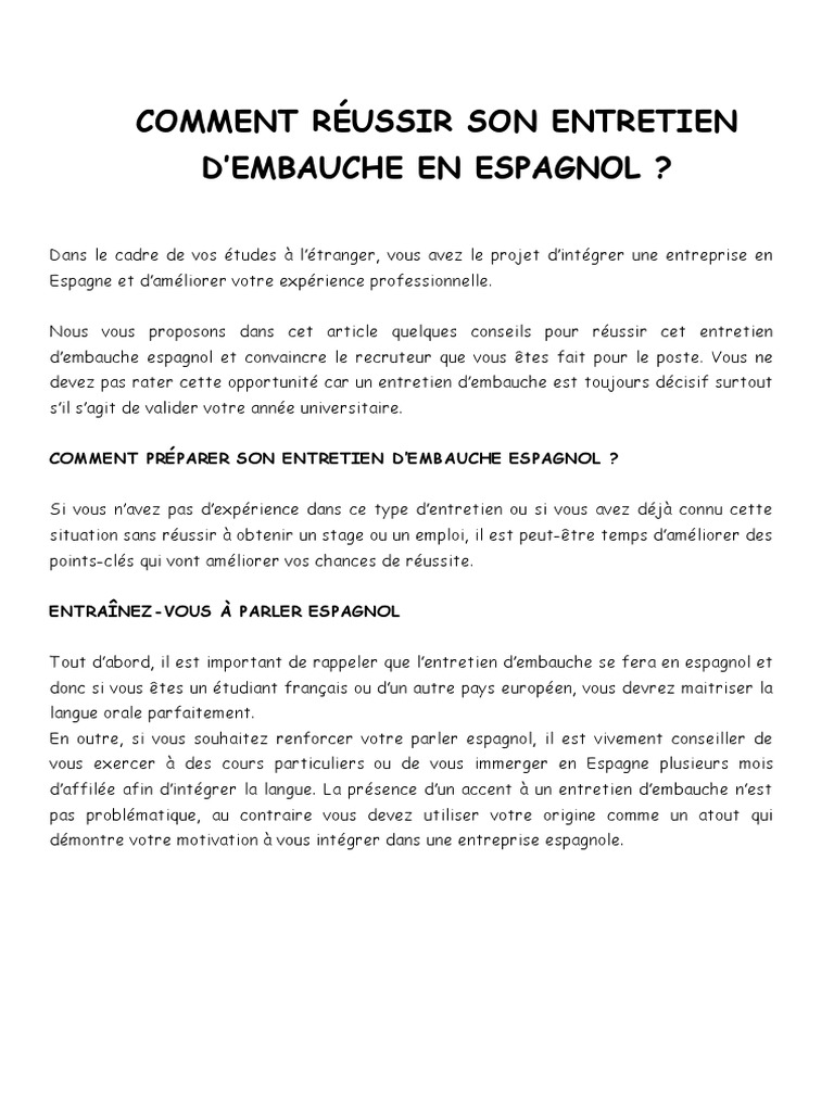 Exemple Compte Rendu D Entretien D Embauche Recruteur