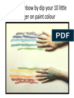 Create Rainbow by Dip Your 10 Little Finger On Paint Colour