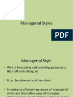 Managerial Styles