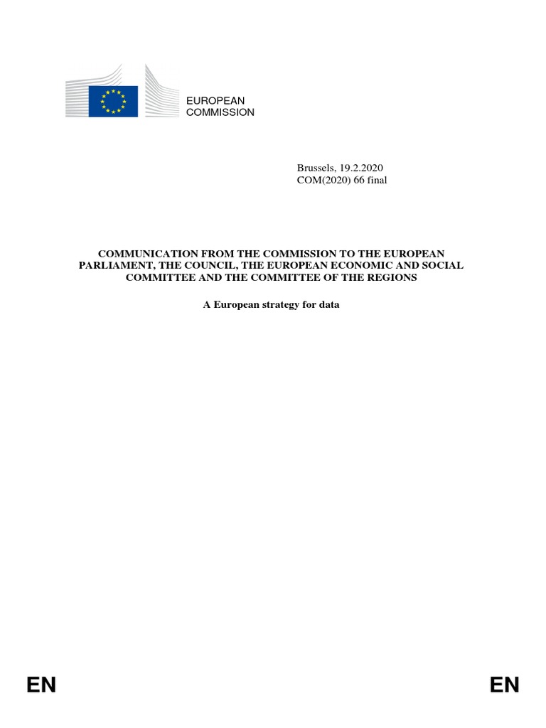 Communication European Strategy Data 19feb2020 - en PDF | PDF ...