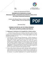 Celam - Documento Final 2015 - Seminario Pastoral Urbana 2014 PDF