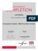 Concussion Certificate