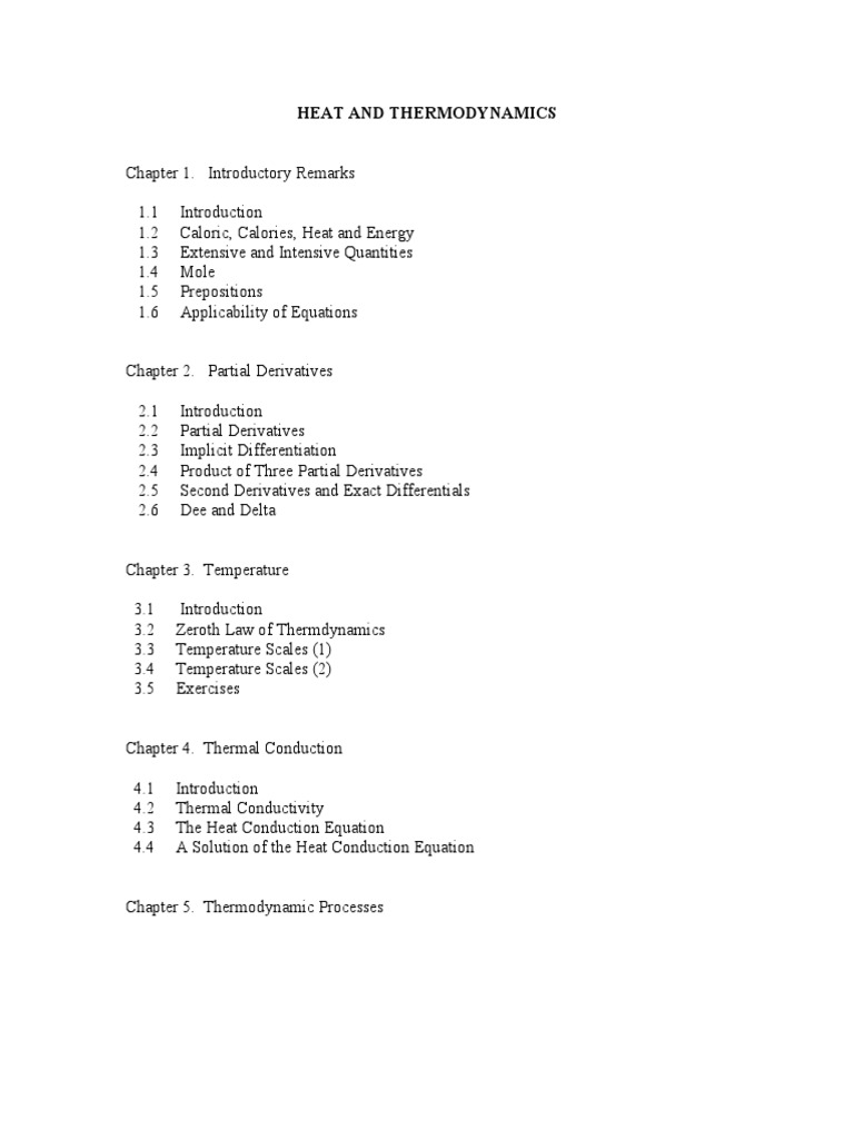 Heat and Thermodynamics | PDF