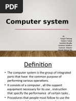 Computer System: BY - Saugat Tamang - Sanjeev Sainju - Sandesh Khadka - Sandesh Tuladhar - Santosh Ghimire - Satyam Kumar Jha