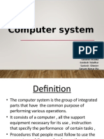 Computer System: BY - Saugat Tamang - Sanjeev Sainju - Sandesh Khadka - Sandesh Tuladhar - Santosh Ghimire - Satyam Kumar Jha