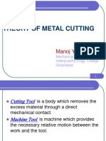 Theory of Metal Cutting: Manoj Yadav