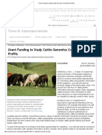 Grant Funding To Study Cattle Genomics Could Breed Profits
