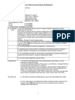 1 Organisational Structure of Electrical Workshop: 2.at A Glance